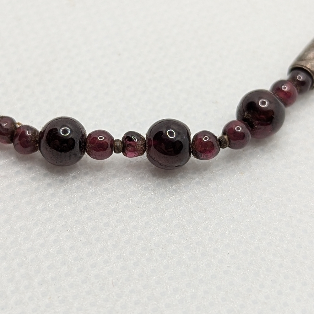 ✨ Garnet Beaded Bracelet With Sterling Silver ✨ - Picture 4 of 5